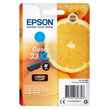 Cartuccia Epson T33XL arancia ciano