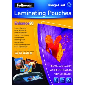 100 pouches A4 80M per plastificazione Fellowes