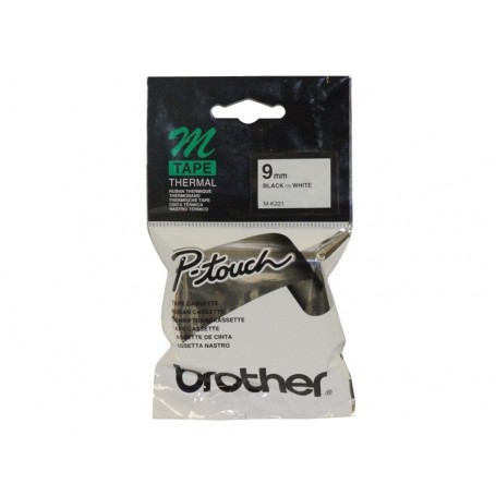 Nastro Brother MK221BZ 9mmX8m colore nero bianco