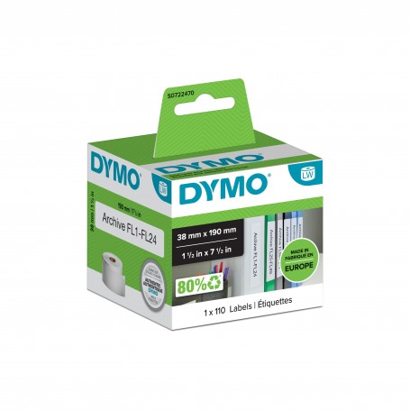 110 etichette DYMO raccoglitori 38mm