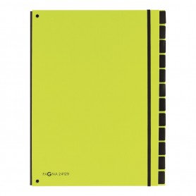 classificatore 12 scomparti verde lime