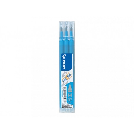 set 3 pz. refill frixion azzurro - punta 0,7mm