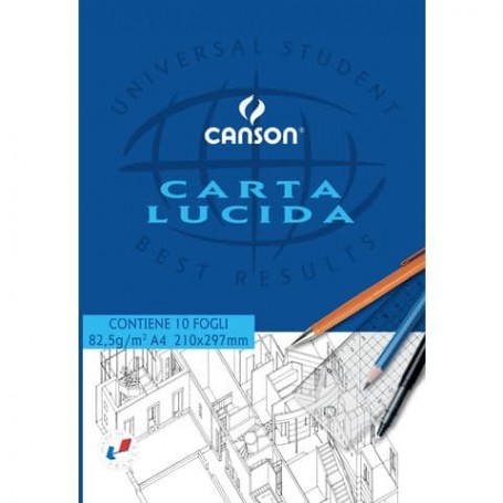 BLOCCO CARTA LUCIDA MANUALE 210x297mm 10FG 80GR CANSON