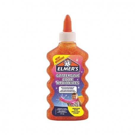 COLLA SLIME GLITTERATA LIQUIDA ELMER'S ARANCIONE