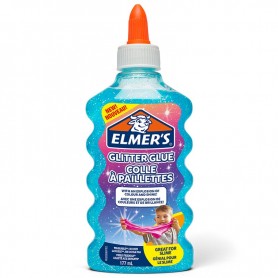 COLLA SLIME GLITTERATA LIQUIDA ELMER'S AZZURRO