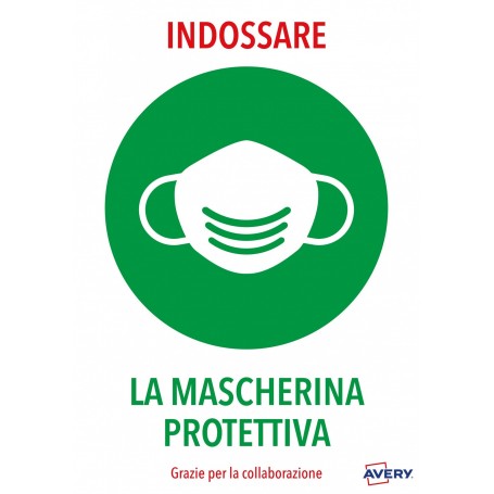 CARTELLO INDOSSARE MASCHERINA