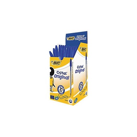 penna BIC CRISTAL MEDIUM 1MM BLU confezione 50 pz