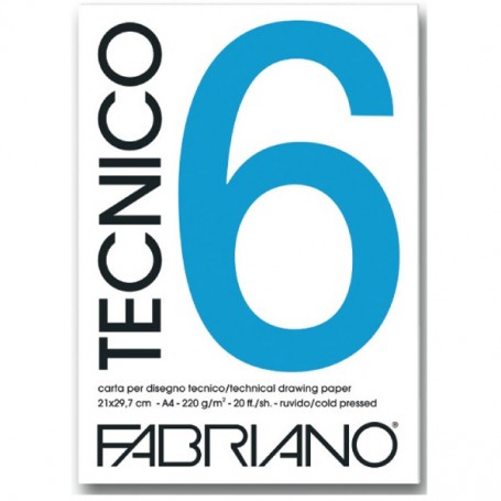 Blocco Tecnico 6 25X35Cm 20Fg 220Gr Ruvido Fabriano