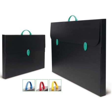 Valigetta Polionda Every Line Black 37X52X5Cm Dorso 5Cm