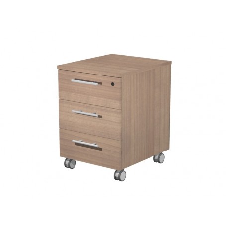 Flora cassettiera 3 cassetti ruote, cm 41,8 x 52 x 61,5 h, ciliegio arabis