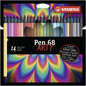 Pennarelli Stabilo Pen 68 Arty - scatola cartone - 24 pezzi.
