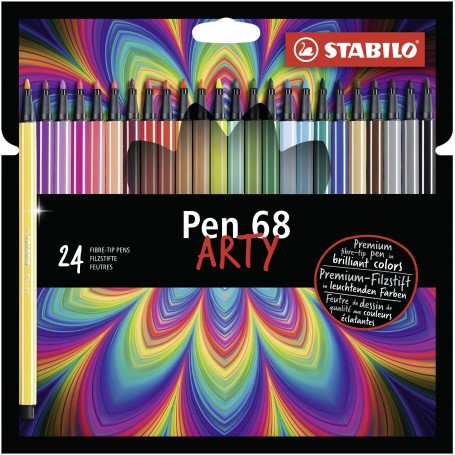 Pennarelli Stabilo Pen 68 Arty - scatola cartone - 24 pezzi.