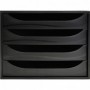 Cassettiera da scrivania ECOBOX - 4 cassetti - nero