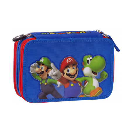 ASTUCCIO ORGANIZZATO SUPER MARIO 3 ZIP CON PENNA FRIXION