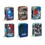 astuccio 3 zip seven boy - fantasie assortite
