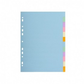 separatore pastel A4 12 tasti in cartoncino 170gr 1606e forever exacompta