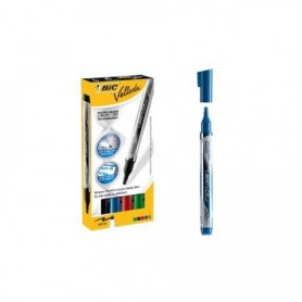 BIC VELLEDA ASTUCCIO 4 MARCATORI PUNTA TONDA