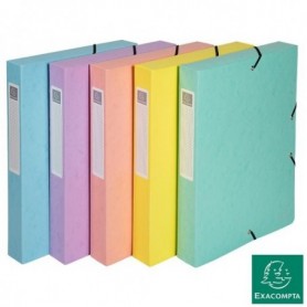 Portaprogetti dorso 40 carta Exabox colori pastello