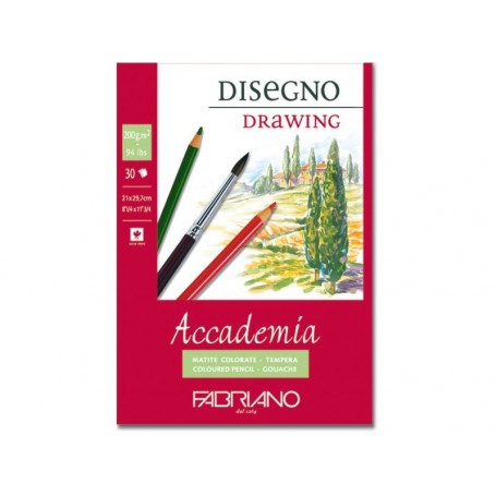 BLOCCO FABRIANO ACCADEMIA DISEGNO colla 1 l 29,7x42