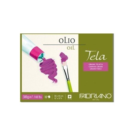 BLOCCO FABRIANO TELA OLIO colla 4 l 30x40