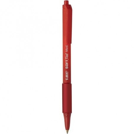 penna a sfera BIC SOFT FEEL medium point -1 mm- rosso