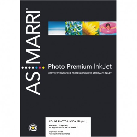 carta inkjet a4 270gr 40fg photo premium lucida 8432 as marri