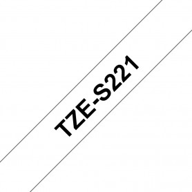 Nastro Brother TZE-S221 9mmX8m colore nero bianco