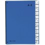 classificatore alfabetico a-z 26,5x34x3,5cm blu