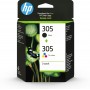 HP 305 pack 2 cartuccia 1 nero + 1 CMY