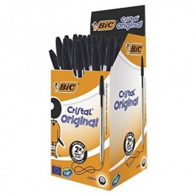 penna BIC CRISTAL MEDIUM 1MM nero confezione 50 pz