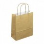 50 Sacchetti kraft oro manici ritorti  18x8x22cm 90gr Oro