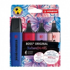 NOVITA':Stabilo Boss Original 
Nature COLORS Wildflower Edition 
Set 4 evidenziatori 