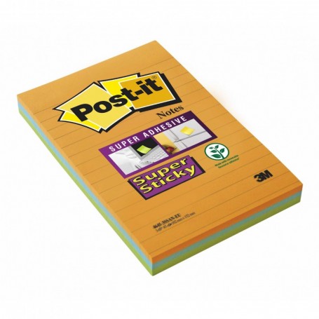 Foglietti Post-it Super Sticky colori NEON Confezione da 3 blocchetti