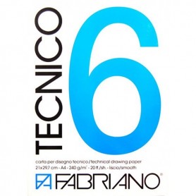 BLOCCO TECNICO 6 25x35cm 20fg 240gr liscio FABRIANO