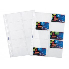 10 BUSTE A FORATURA UNIVERSALE PORTA CARDS FAVORIT - 22X30 CM