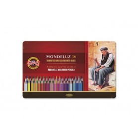 MONDELUZ 36 PASTELLI ACQUERELLABILI ASTUCCIO DI METALLO