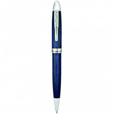 PENNA A SFERA HERRINGBONE BLU