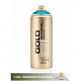 MONTANA GOLD TRANSPARENT 400ML T 6340 OLIVE GREEN- disponibile solo in negozio, non si effettuano spedizioni