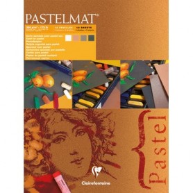 BLOCCO CLAIREFONTAINE PASTELMAT N.2 30X40CM-12FF-360GR-4COL.