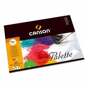 BLOCCO CANSON PALETTE COLLATO 2 LATI C2C 40F 24X32 95G