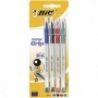 BLISTER 4 BIC CRISTAL GRIP MEDIUM  ASSORTITO