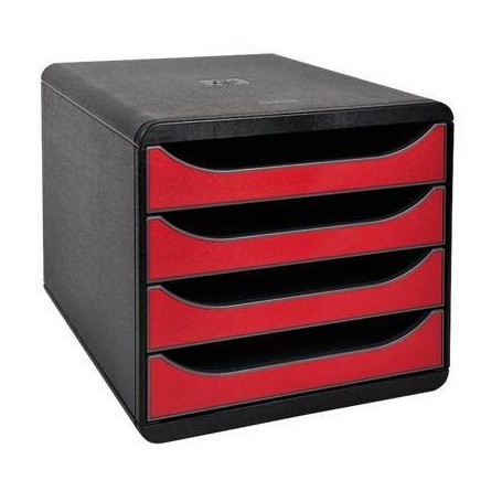 CASSETTIERA BIG-BOX CLASSIC NERO/ROSSO CARMINIO