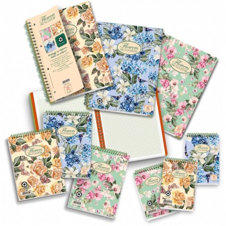 blocco a4 spiralato pigna natur e flowers ff.120