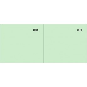 Scontrini Num 1-100 2 Sez Verd5,8X13