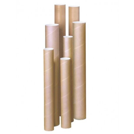 10 x Tubo spedizione tondo avana5X76CM spessore 1,5MM