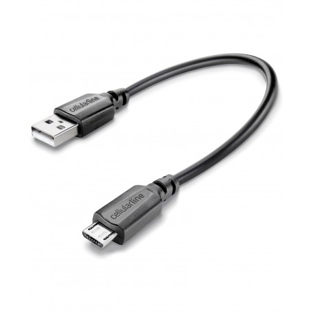 CAVO DATI 15CM USB TRAVEL MICROUSB NERO