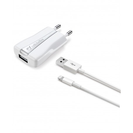 CARICABATTERIA RETE MFI USB IPH5 BIANCO