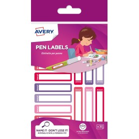 AVERY ETICHETTE PER PENNE ROSA VIOLA 50x10mm