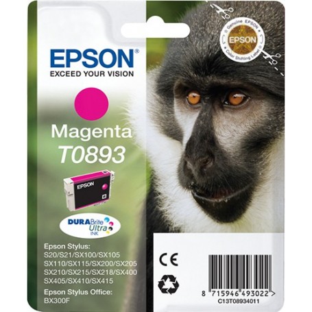 Cartuccia Epson T0893 scimmia magenta