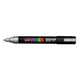 marker uni posca argento pc5m - punta media 1,8-2,5 mm